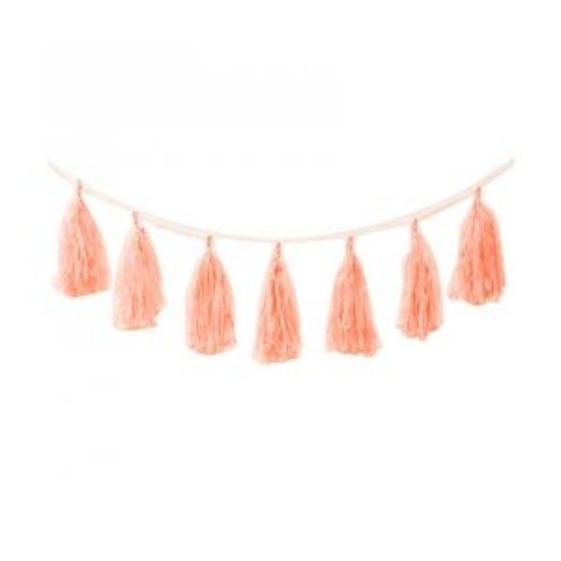 Peach 12 Tassel Garland - 3m - The Base Warehouse