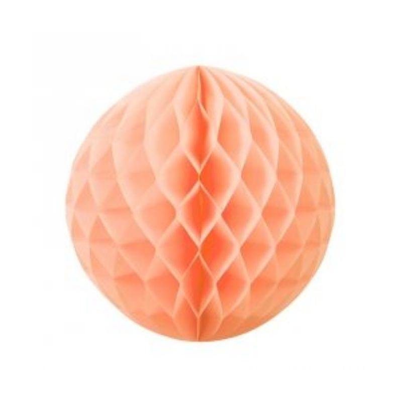 Peach Honeycomb Ball - 25cm - The Base Warehouse