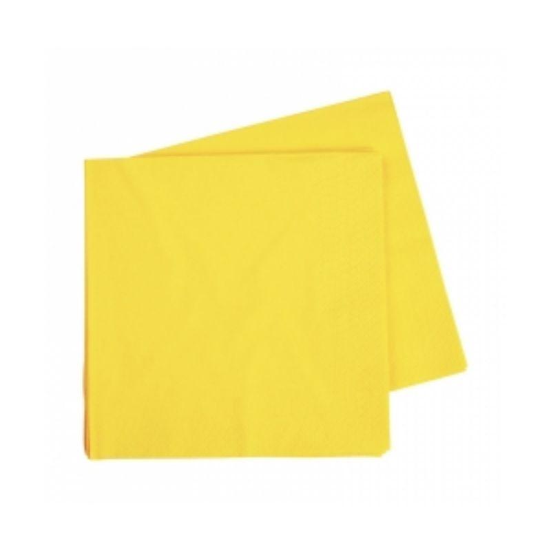 40 Pack Canary Yellow Lunch Napkins - 33cm