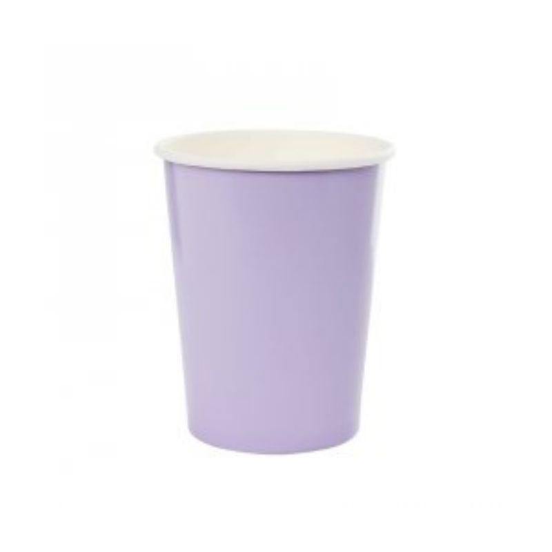 10 Pack Pastel Lilac Paper Cups - 260ml - The Base Warehouse