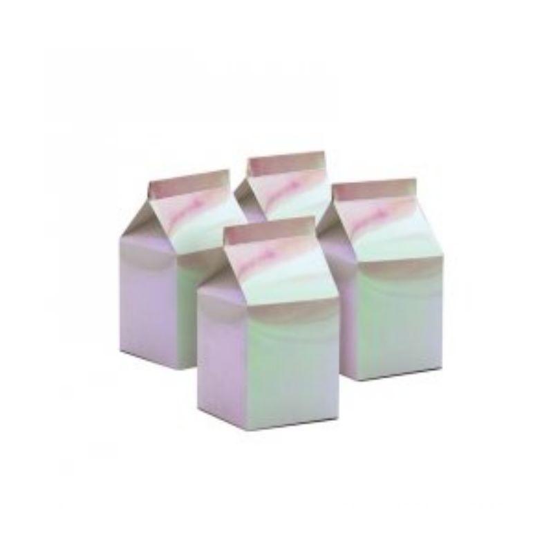 10 Pack Iridescent Milk Boxes - 13.5cm x 6cm x 6cm
