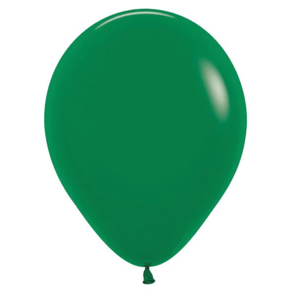 18 Pack Matte Forest Green Round Balloon - 30cm