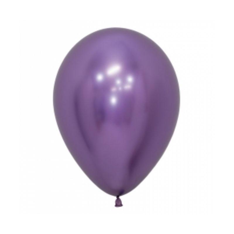 20 Pack Reflex Purple Latex Balloons - 12cm