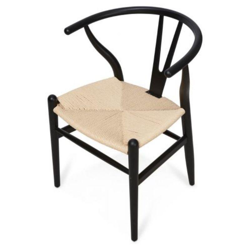 Wishbone Black Beechwood Chair - 55cm x 54cm x 75cm