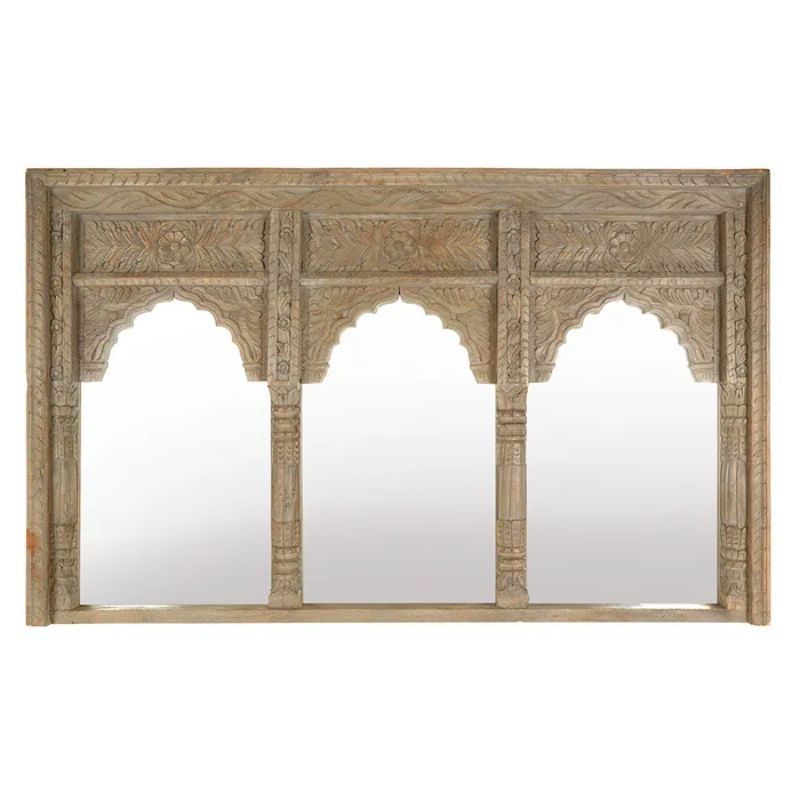Grey Wash Aisha Wood Mirror - 150cm x 93cm