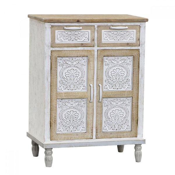 Wooden Cabinet With 2 Drawers And 2 Doors - 65.5cm x 39cm x 86.5cm