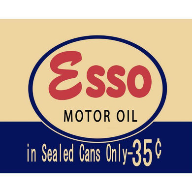Esso Motor Oil Plaque Sign - 25cm x 20cm - The Base Warehouse