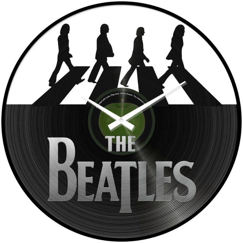 Beatles Walking Across Abbey Road Glass Round Clock - 30cm