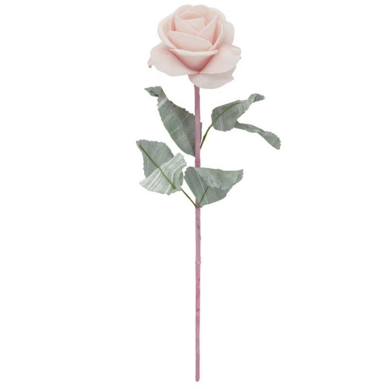 Pink Leafy Rose - 55cm