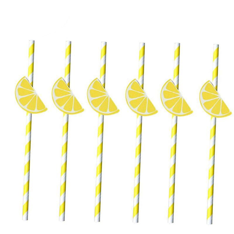 12 Pack Character Paper Straws