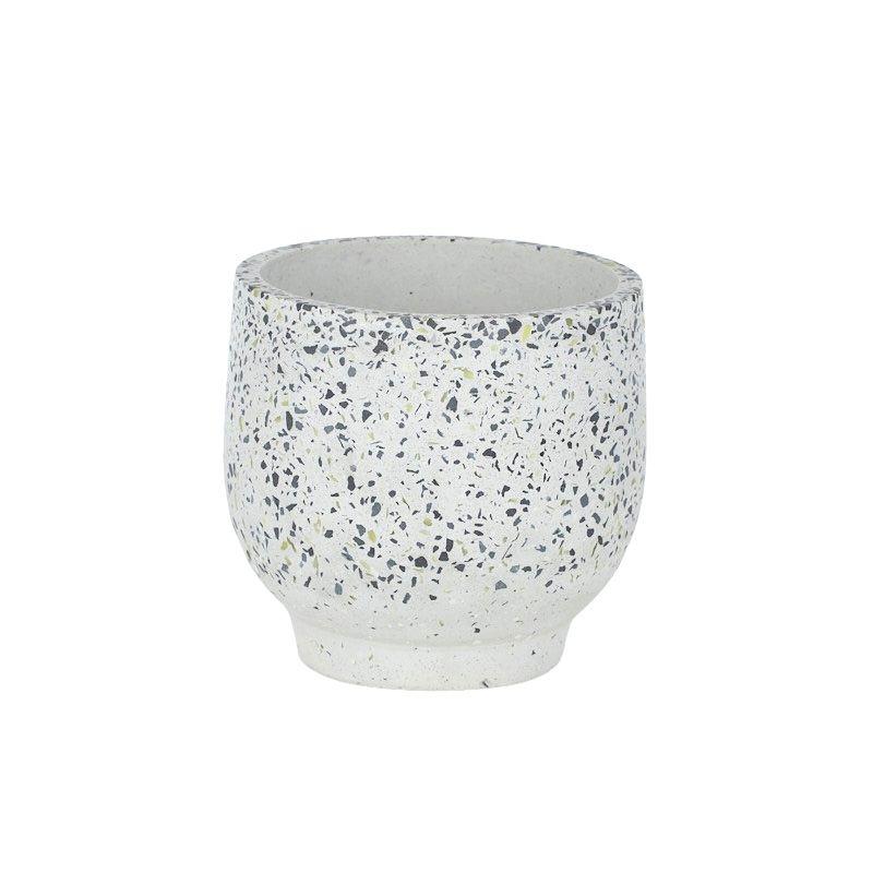 Green / White Claudio Terrazzo Pot - 13cm x 13cm