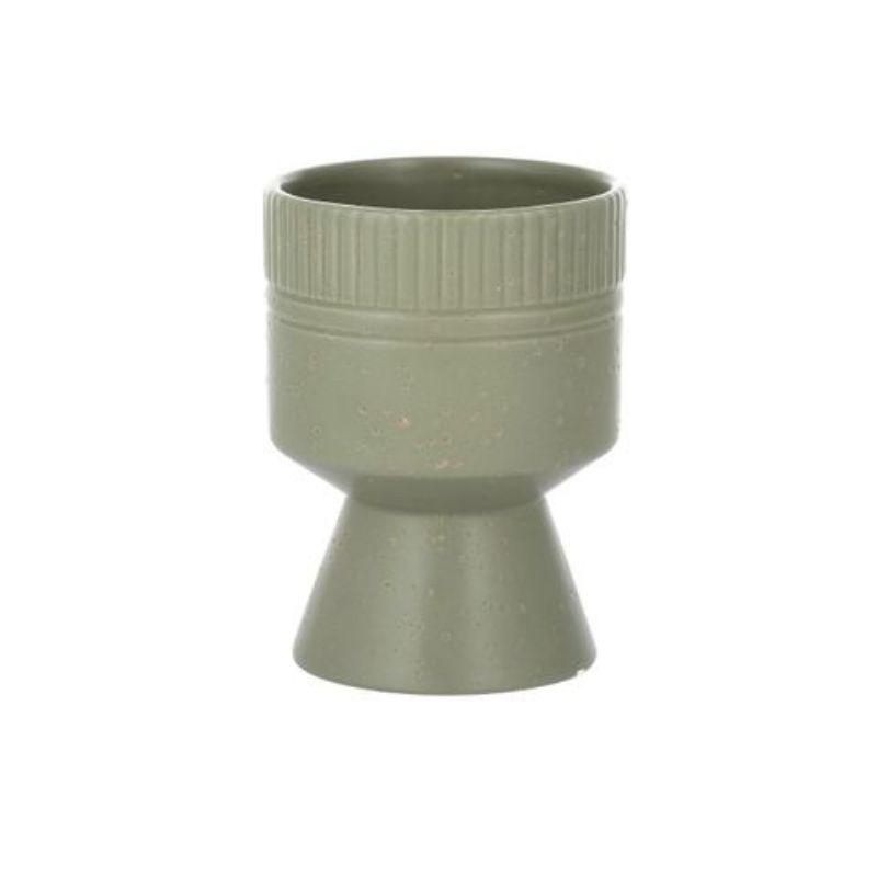 Green Synoro Ceramic Pot - 11.5cm x 16cm