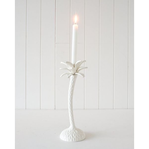 Isla Palm Gardenia Cream Extra Large Stick Candle Holder - 11cm x 32cm x 11cm