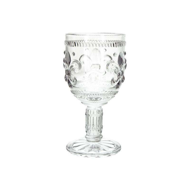 Glass Goblet with Fleur-de-lis - 8.2cm x 16.5cm