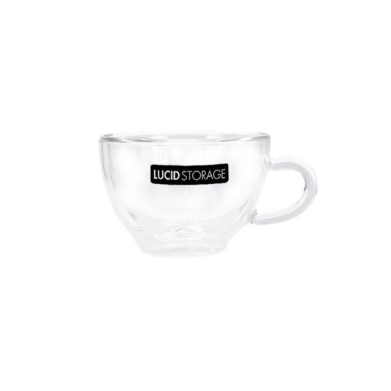 Double-Wall Glass Cup - 11.5cm x 9cm x 6.3cm