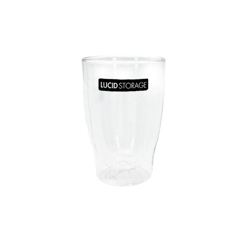 Double-Wall Glass Cup - 8.7cm x 8.7cm x 13cm