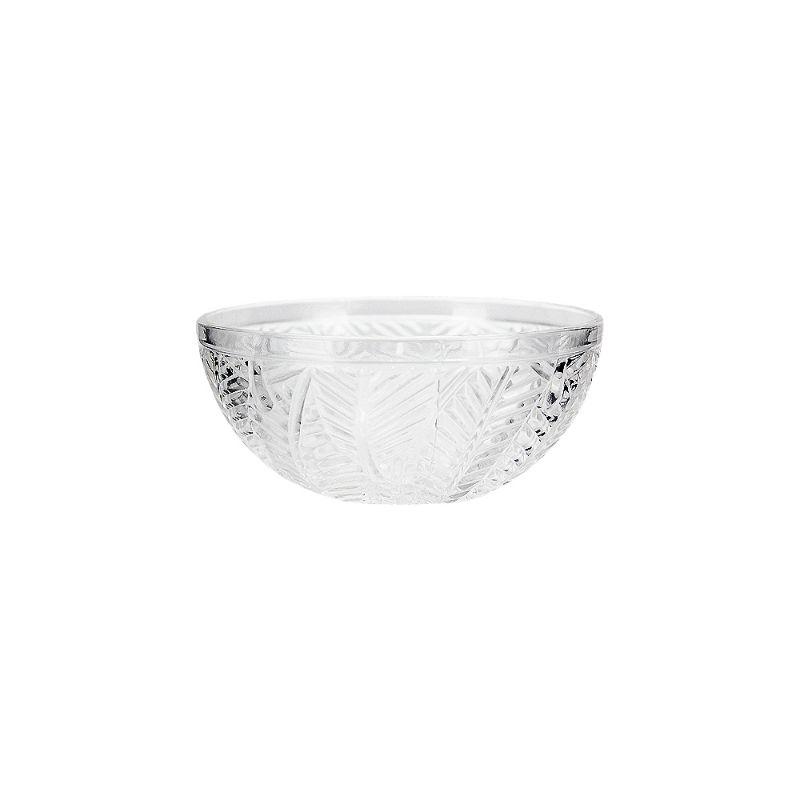 Leaf Design Glass Bowl - 13cm x 13cm x 5.5cm
