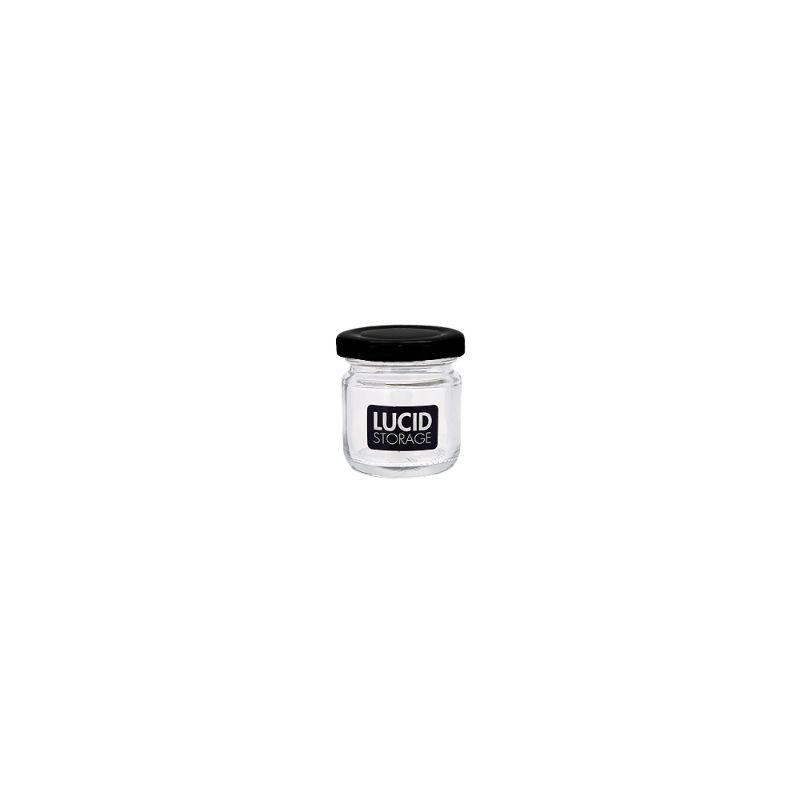 Glass Spice Jar with Black Lid 30ml - 5.3cm