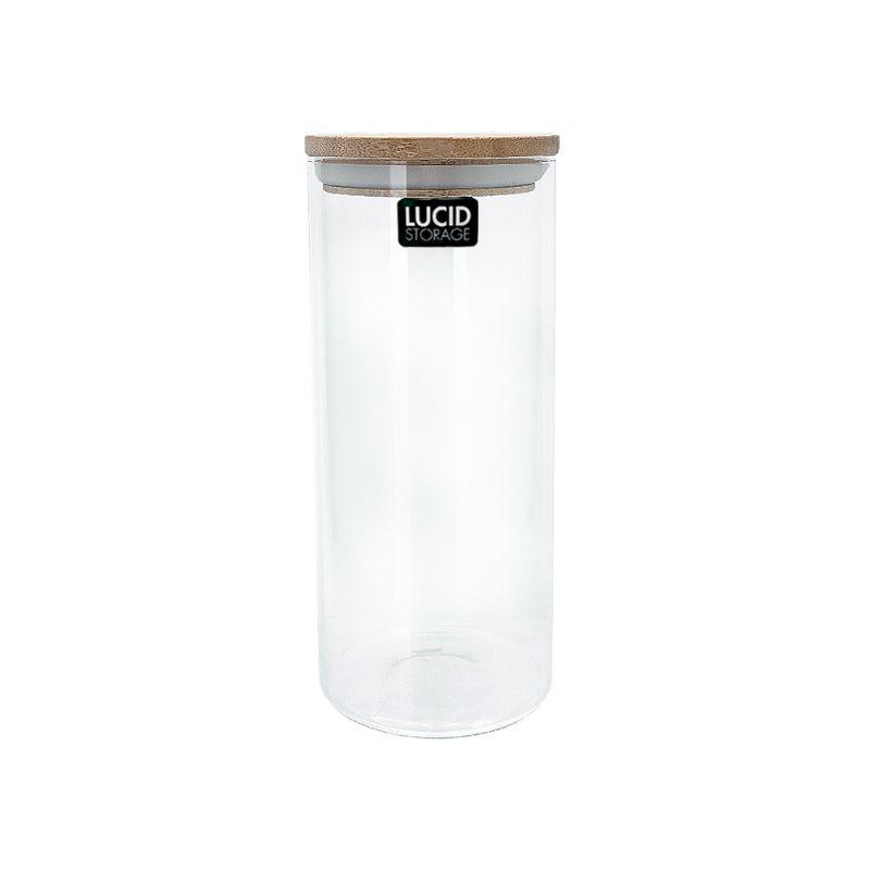 Glass Round Jar with Wood Lid 1.1L - 22.3cm