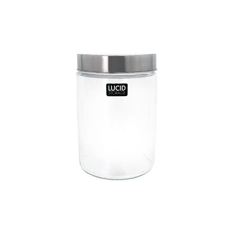Glass Canister with Metal Lid - 1.2L