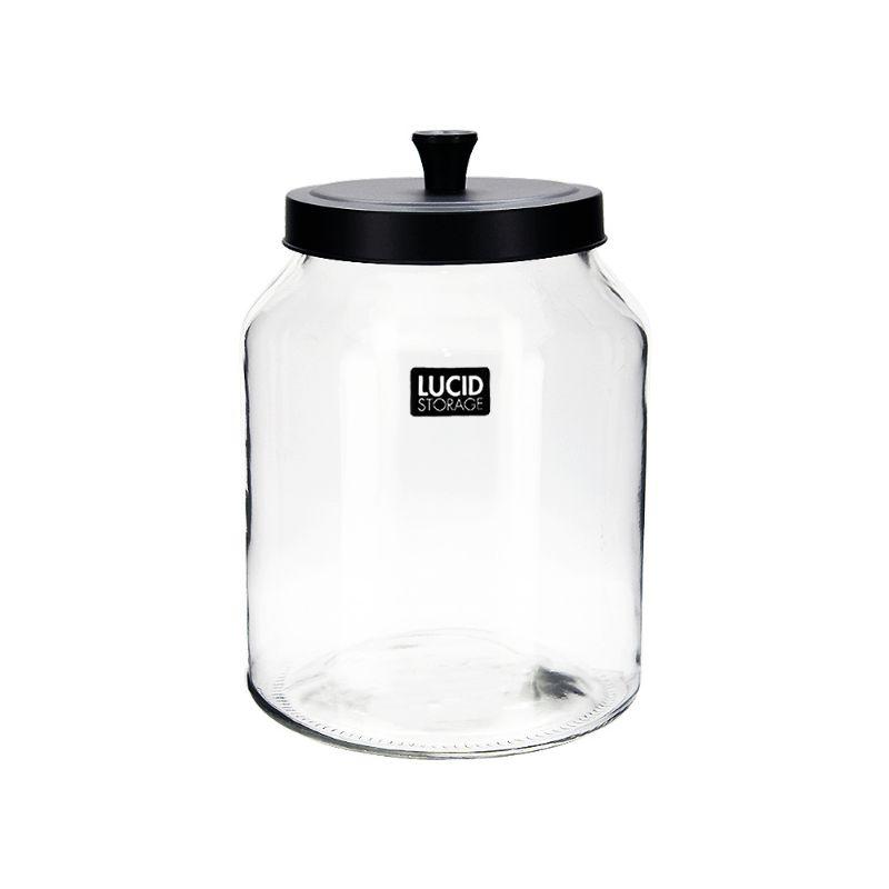 Glass Canister with Black Lid 2.9L - 16cm x 17.8cm
