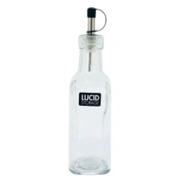 Glass Bottle With Oil Nozzle - 195ml | 4.9cm x 4.9cm x 19.2cm