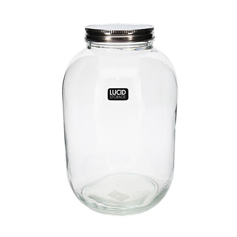 Glass Jar with Metal Lid 4.2L - 12cm x 25cm