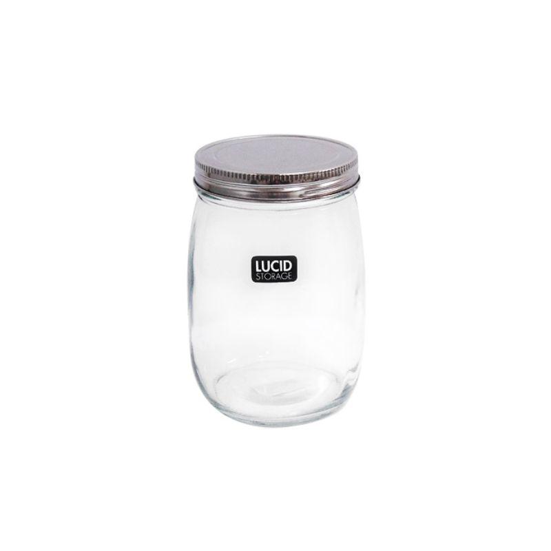 Glass Storage Jar with Metal Lid 950ml - 15.6cm