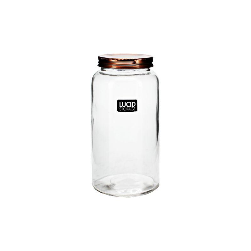 Glass Spice Jar with Copper Lid 800ml - 17cm