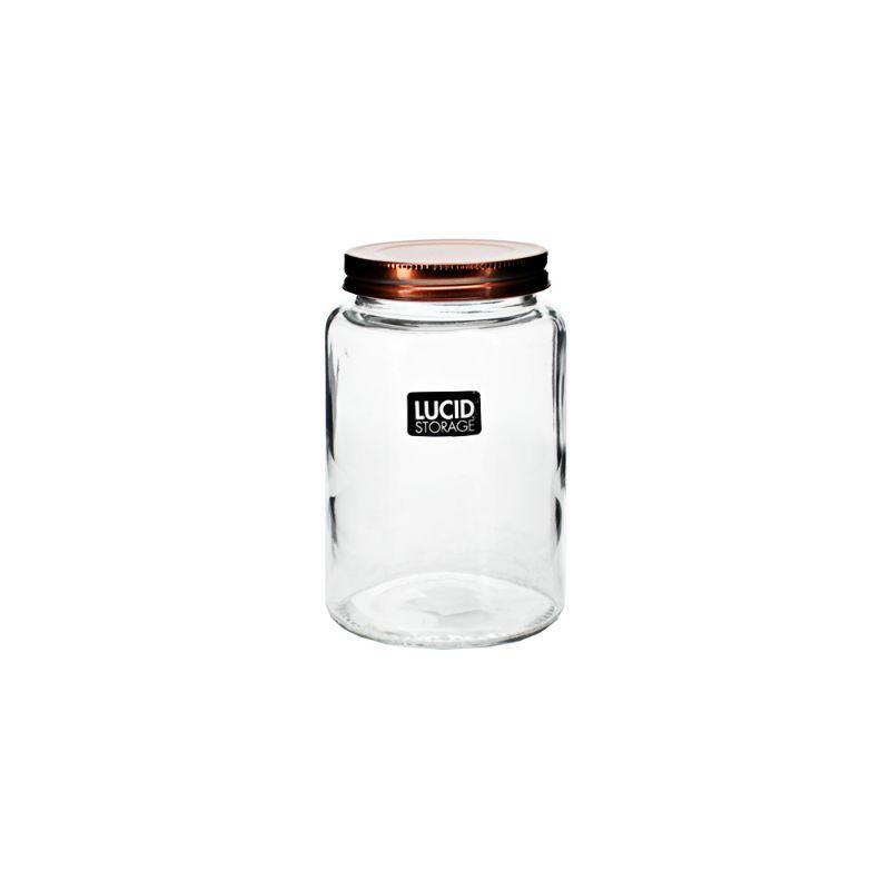 Glass Spice Jar with Copper Lid 550ml - 8.7cm x 13.2cm