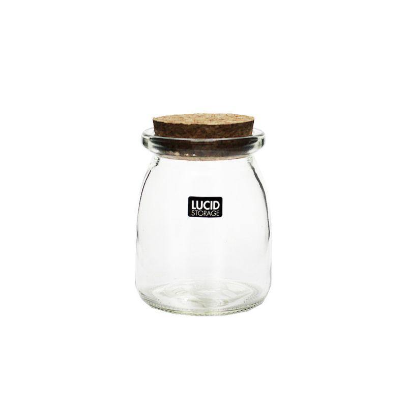 Glass Jar with Cork Lid - 9.2cm - The Base Warehouse
