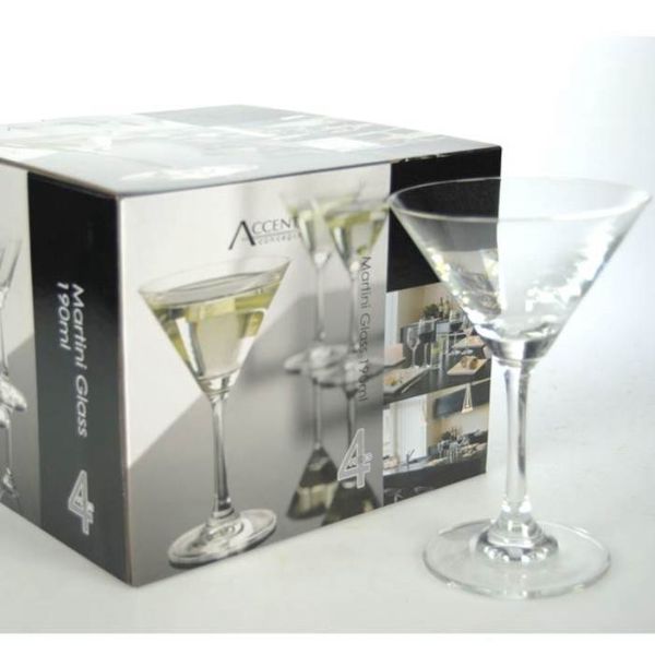 4 Pack Martini Glass Set - 190ml