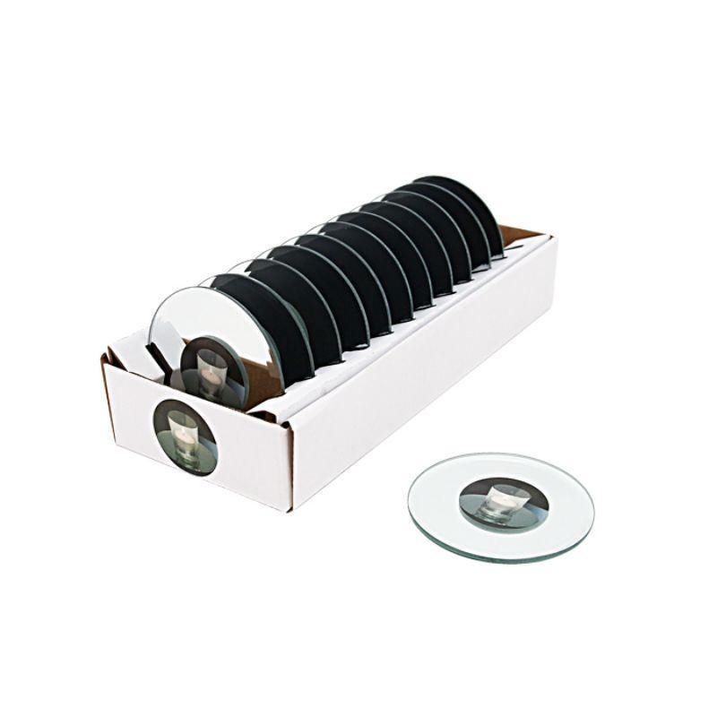 Round Mirror Plate with Beveled Edge - 10cm - The Base Warehouse