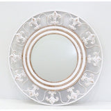 Load image into Gallery viewer, Metal &amp; Wooden Round Mirror - 76cm
