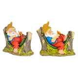 Load image into Gallery viewer, Gnome Snoozing in Hammock - 22cm
