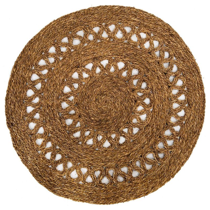 Natural Coco Seagrass Round Rug - 120cm