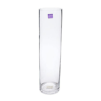 Glass Cylinder Vase - 10cm x 40cm - The Base Warehouse
