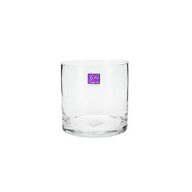 Glass Cylinder Vase - 12cm x 12cm - The Base Warehouse