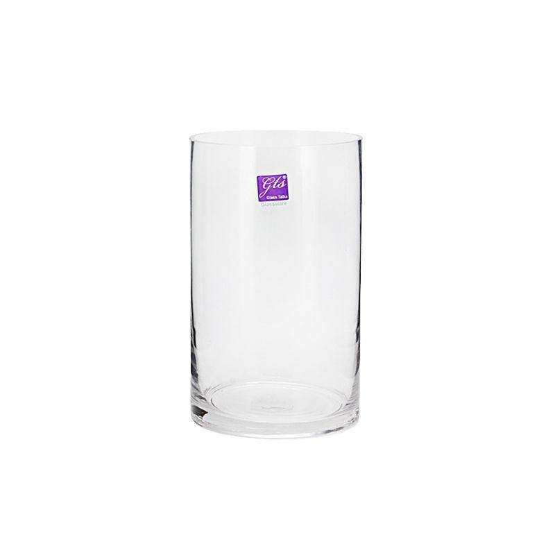 Glass Cylinder Vase - 12cm x 20cm - The Base Warehouse