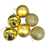 Load image into Gallery viewer, 6 Pack Gold Christmas Baubles - 10cm
