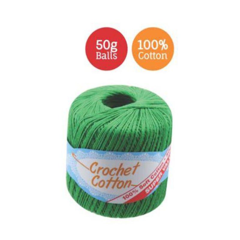 Green Crochet Cotton - 50g