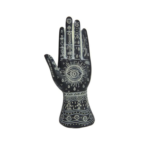 Black & White Palmistry Hand Phrenology - 21cm