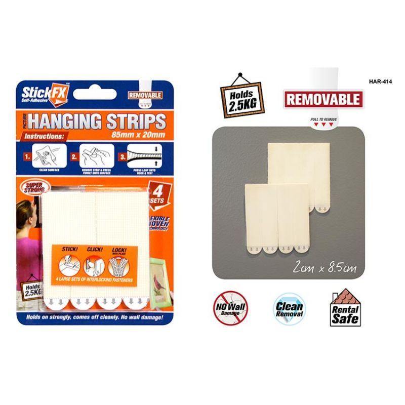 4 Set Removable Picture Tapes - Holds 2.5kg - The Base Warehouse