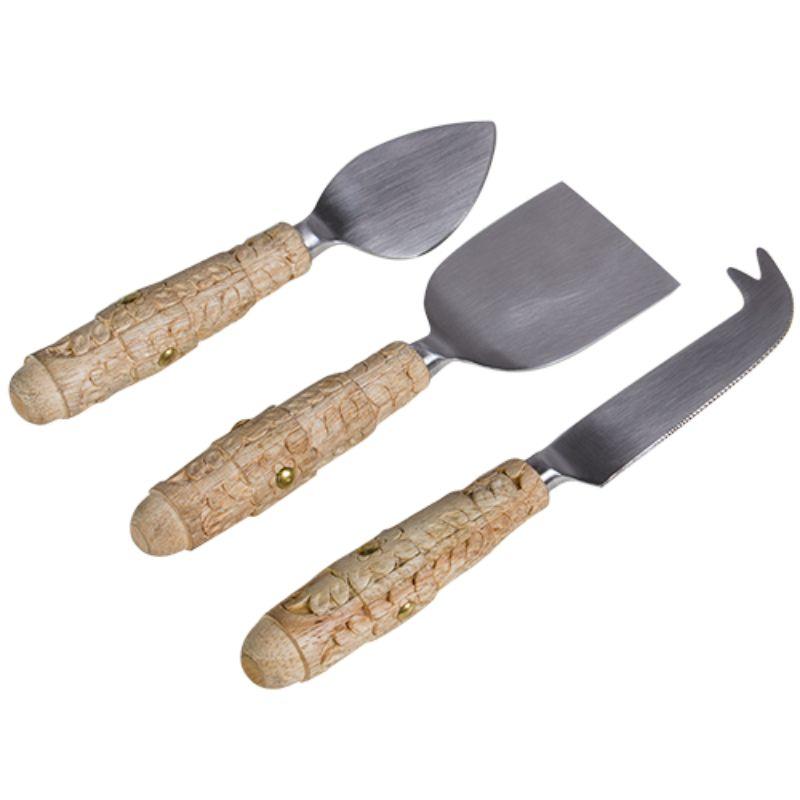Cheese Knife Set - Wood - set of 3