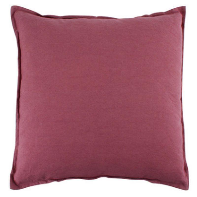Octavi Deep Plum Cotton Linen Cushion - 50cm x 50cm