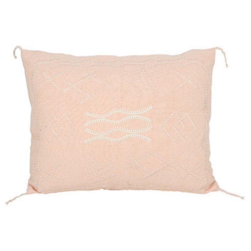 Indra Dusty Pink Embroidey Cushion - 50cm x 35cm - The Base Warehouse