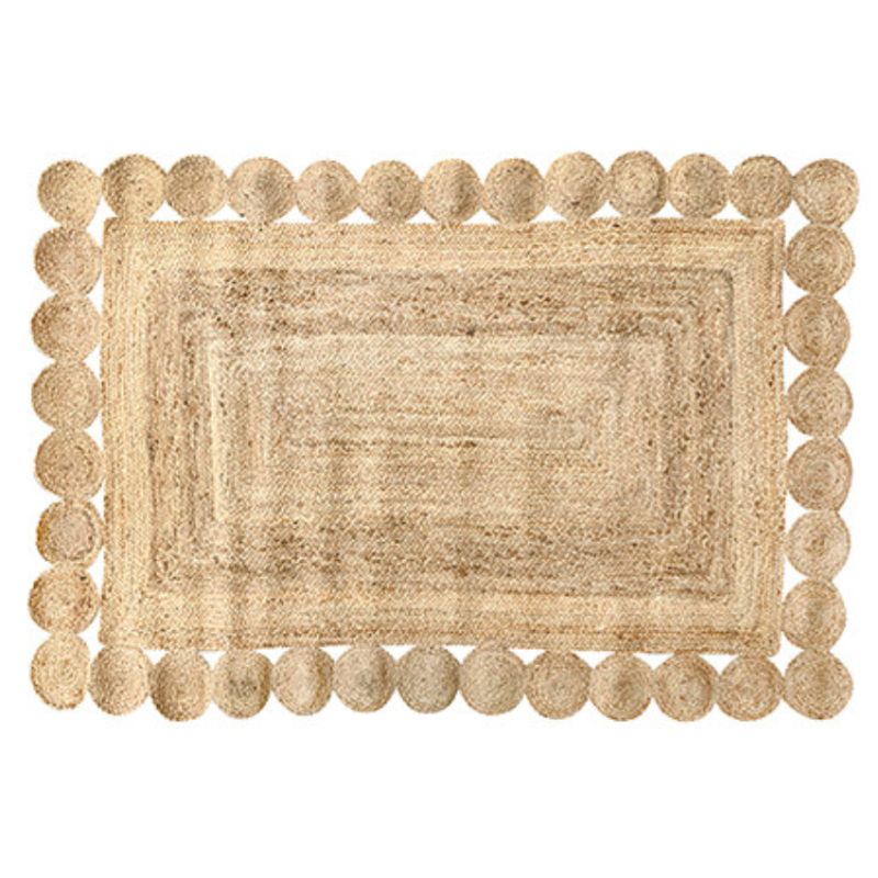 Lyla Round Edged Jute Rug - 180cm x 120cm