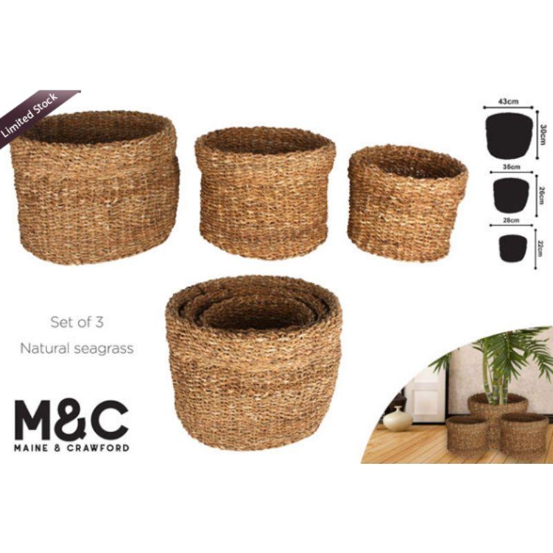 Bremer Seagrass Round Basket