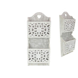 Load image into Gallery viewer, White Twin Hanging Filigree Holder - 43cm
