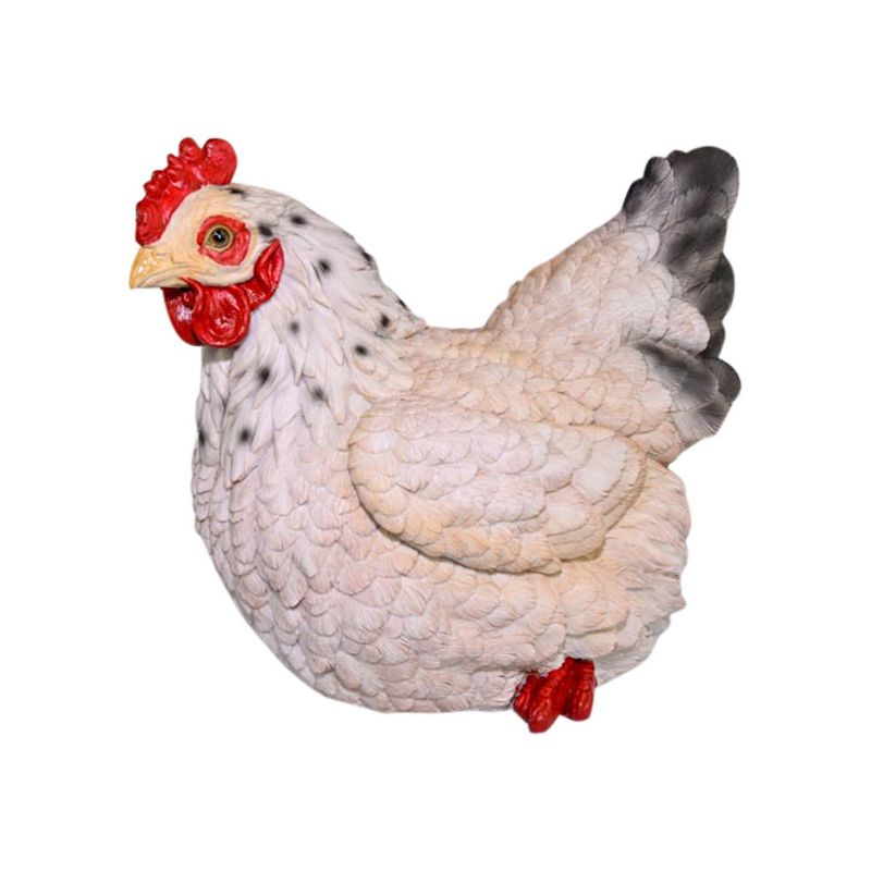 White Sitting Hen - 36cm